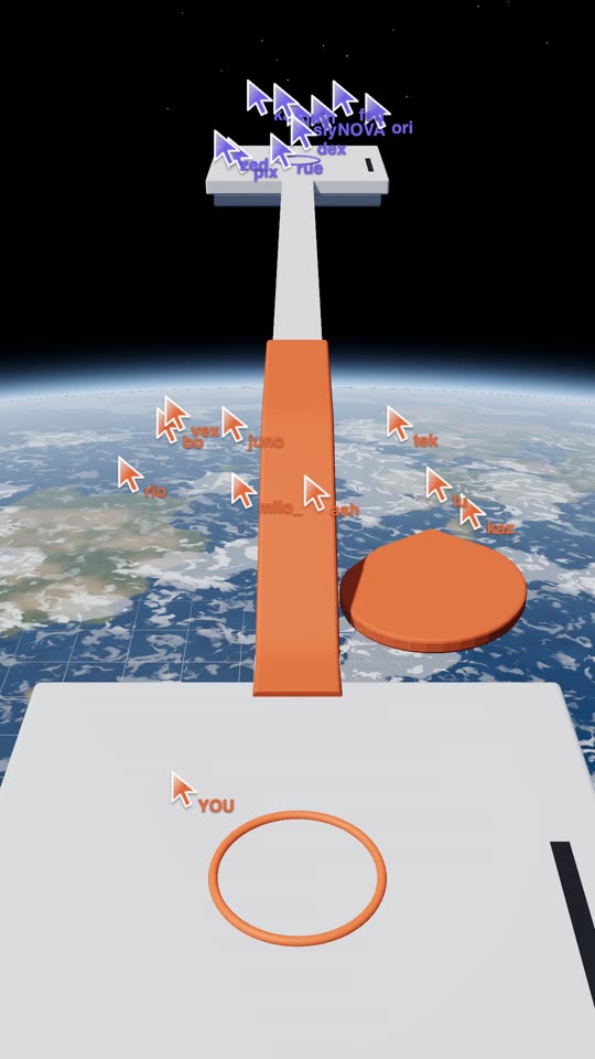A closed loop becomes a round platform